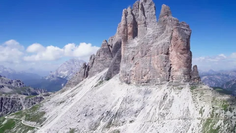 Tre Cime di Lavaredo Dolomites Italy, drone footage 4K ProRes D Log Rec.709 Stock Footage 280744299