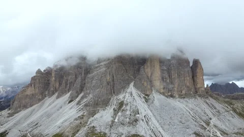 Tre Cime di Lavaredo Dolomites Italy Drone Stock Footage 324056761