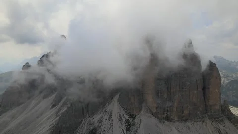 Tre Cime di Lavaredo Drone Footage Stock Footage 274914579