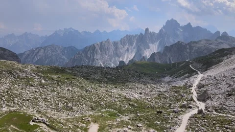 Tre Cime di Lavaredo Drone Footage Stock Footage 274914634