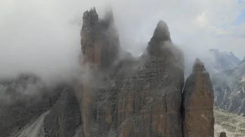 Tre Cime di Lavaredo Drone Footage Stock Footage 274914638
