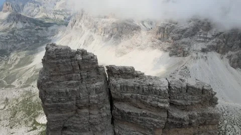 Tre Cime di Lavaredo Drone Footage Stock Footage 274914764