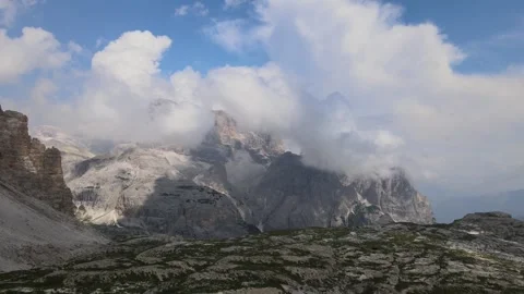 Tre Cime di Lavaredo Drone Footage Stock Footage 274914846