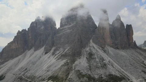 Tre Cime di Lavaredo Drone Footage Stock Footage 274914950