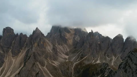 Tre Cime di Lavaredo Drone Footage With Expansive Alpine Views Stock Footage 312269971