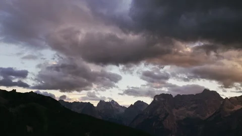 Tre Cime di Lavaredo - Lake Misurina - Dolomites - Cadore - Belluno - Italy Stock Footage 347127984