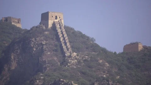A treacherous portion of The Great Wall Stock Footage 83736059