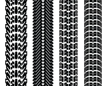 Tread of cars Stock Illustration
