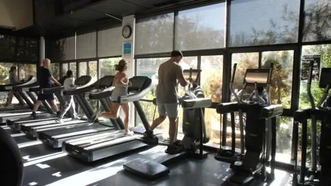 Tread Mill Exercising Stock Footage 272837034