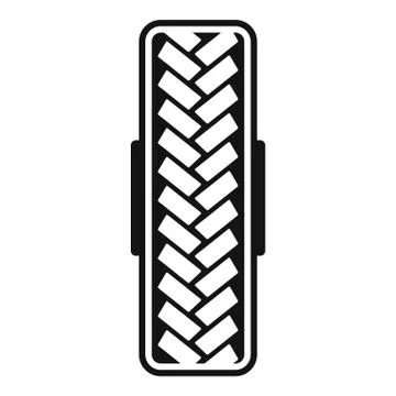 Tread pattern icon, simple style. Stock Illustration