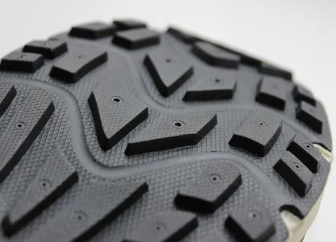 Tread pattern of rubber shoes for outdoor travel Stock Photos