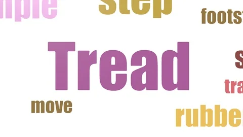 Tread Tag Cloud Animated Isolated Video stock 107217315