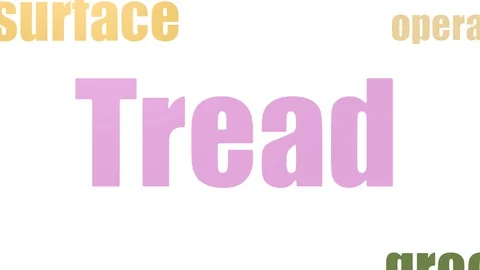 Tread Tag Cloud Animated On White Background Video stock 107243591