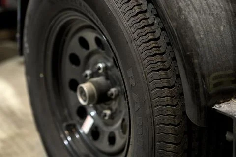 Tread on a Wheel Stock-Fotos