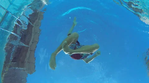 Treading water Stock Footage 35575128