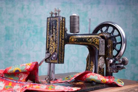 Treadle sewing machine Stock Photos