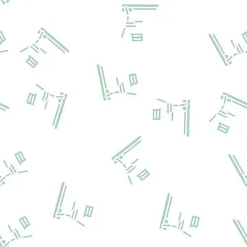 Treadmill and remote work glyph vector seamless pattern Stock Illustration