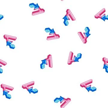 Treadmill and remote work isometric icon seamless pattern Stock Illustration