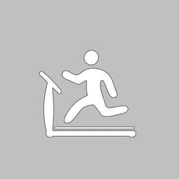 Treadmill computer symbol Stock Illustration