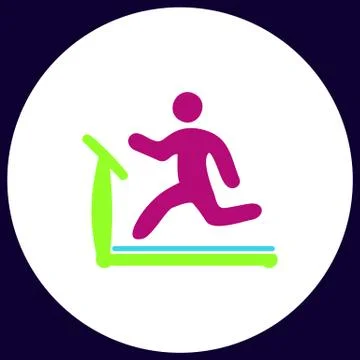 Treadmill computer symbol Stock Illustration