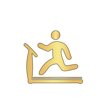 Treadmill computer symbol Stock Illustration