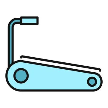 Treadmill exercise machine for fitness training icon Ilustración de archivo
