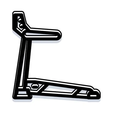 Treadmill exercise machine for health and fitness training イラスト素材