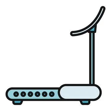 Treadmill exercise machine for health and fitness training Stock Illustration