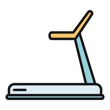 Treadmill exercise machine for health and fitness training Stock Illustration