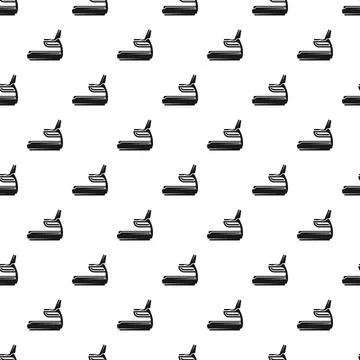 Treadmill exercise machine seamless pattern background Stock Illustration