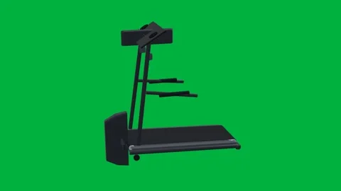Treadmill fitness 3d loop green screen Stock Footage 342913608