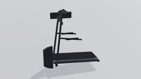 Treadmill fitness 3d loop white background 3D animation seamless loop 스톡 동영상 341849262