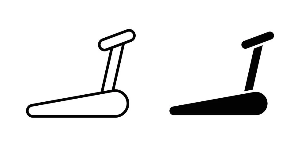 Treadmill icon for design projects and web UI Stock Illustration