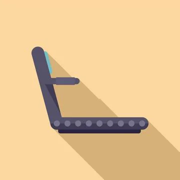 Treadmill icon flat vector. Sport exercise Stock Illustration