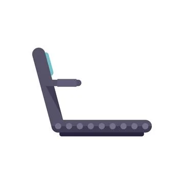 Treadmill icon flat vector. Sport exercise Stock Illustration