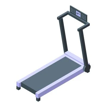 Treadmill icon isometric vector. Exercise plan 스톡 일러스트