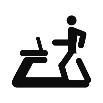 Treadmill icon logo design template Stock Illustration