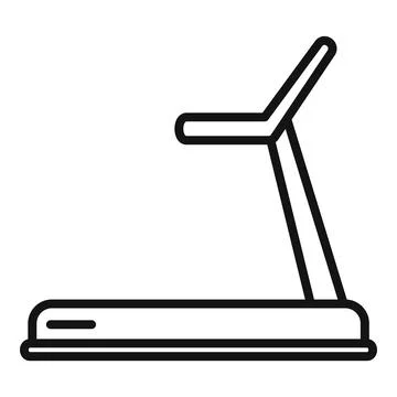 Treadmill icon outline vector. Diet food Ilustração Stock