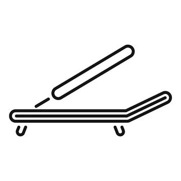 Treadmill icon showing running machine for exercise Stock Illustration