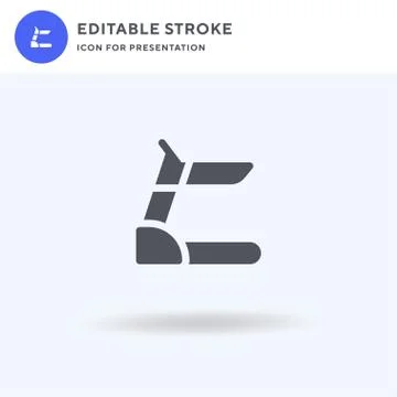 Treadmill icon vector, filled flat sign, solid pictogram isolated on white, l Stock Illustration