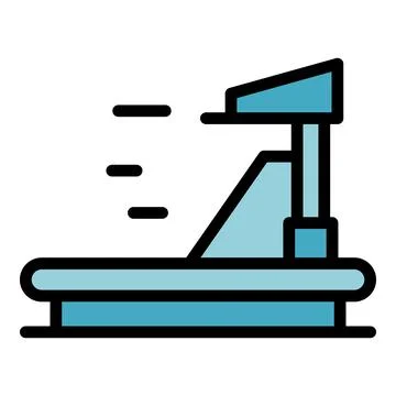 Treadmill icon vector flat Illustrazione stock