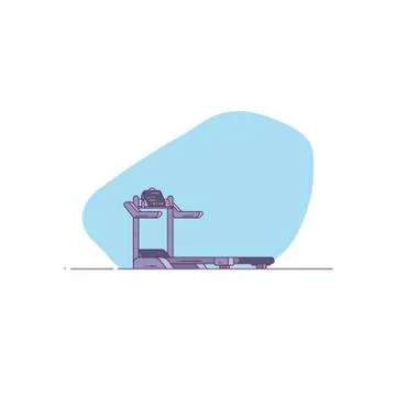 Treadmill line style イラスト素材