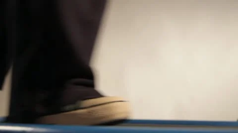 Treadmill, man running on treadmill Stock Footage 22308109