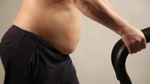 Treadmill, man running on treadmill Stock Footage 22308114