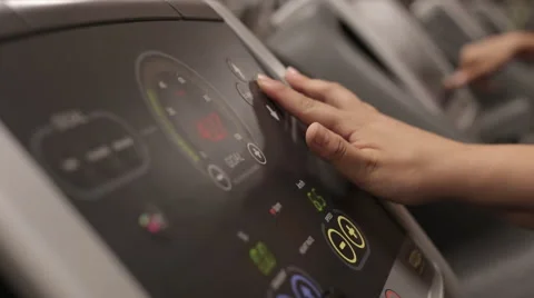 Treadmill runner dashboard Stock Footage 63206401