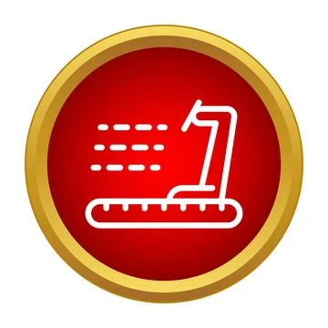 Treadmill running fast speed workout activity icon Stock Illustration