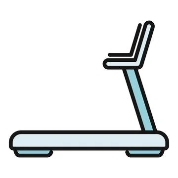 Treadmill running machine exercising workout fitness icon Stock Illustration