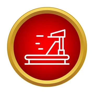 Treadmill running machine flat icon design Stock Illustration