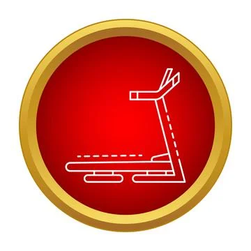 Treadmill running machine vector icon for fitness app Stock Illustration