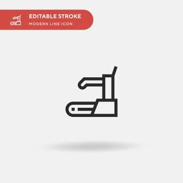 Treadmill Simple vector icon. Illustration symbol design template for web mob Illustrazione stock